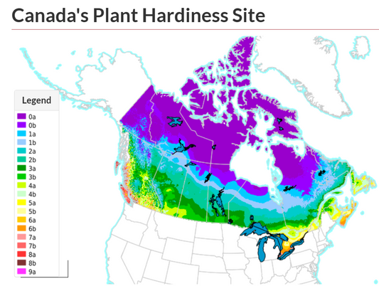 Updated Plant Hardiness Zones for Canada